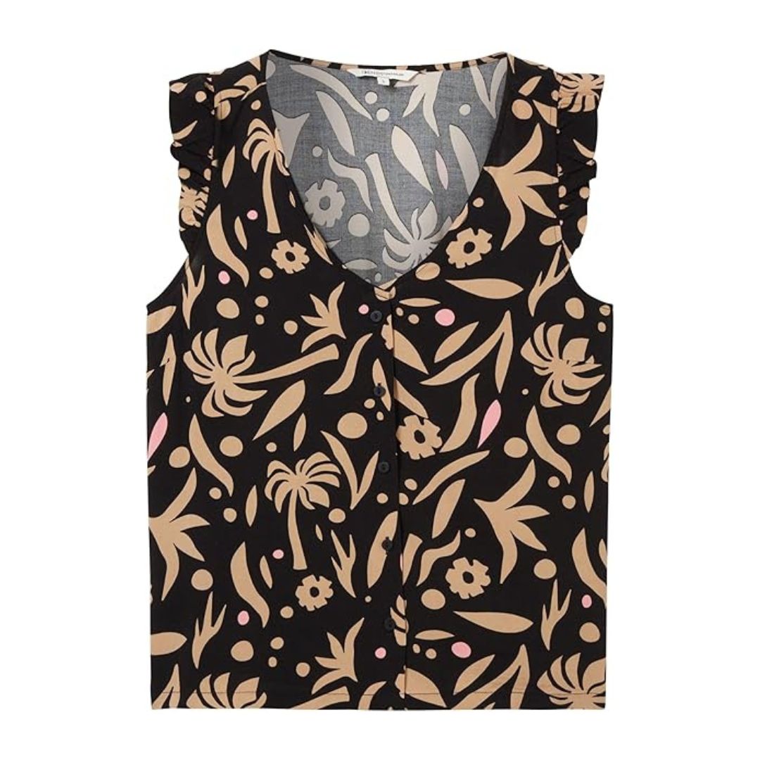 Tom Tailor Top Black Print