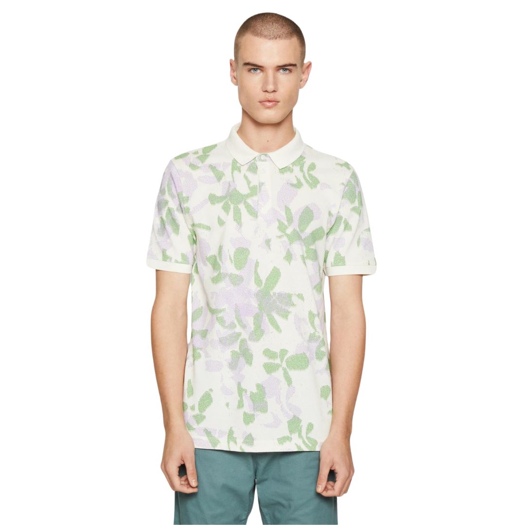 Tom Tailor Polo Shirt Cream Print
