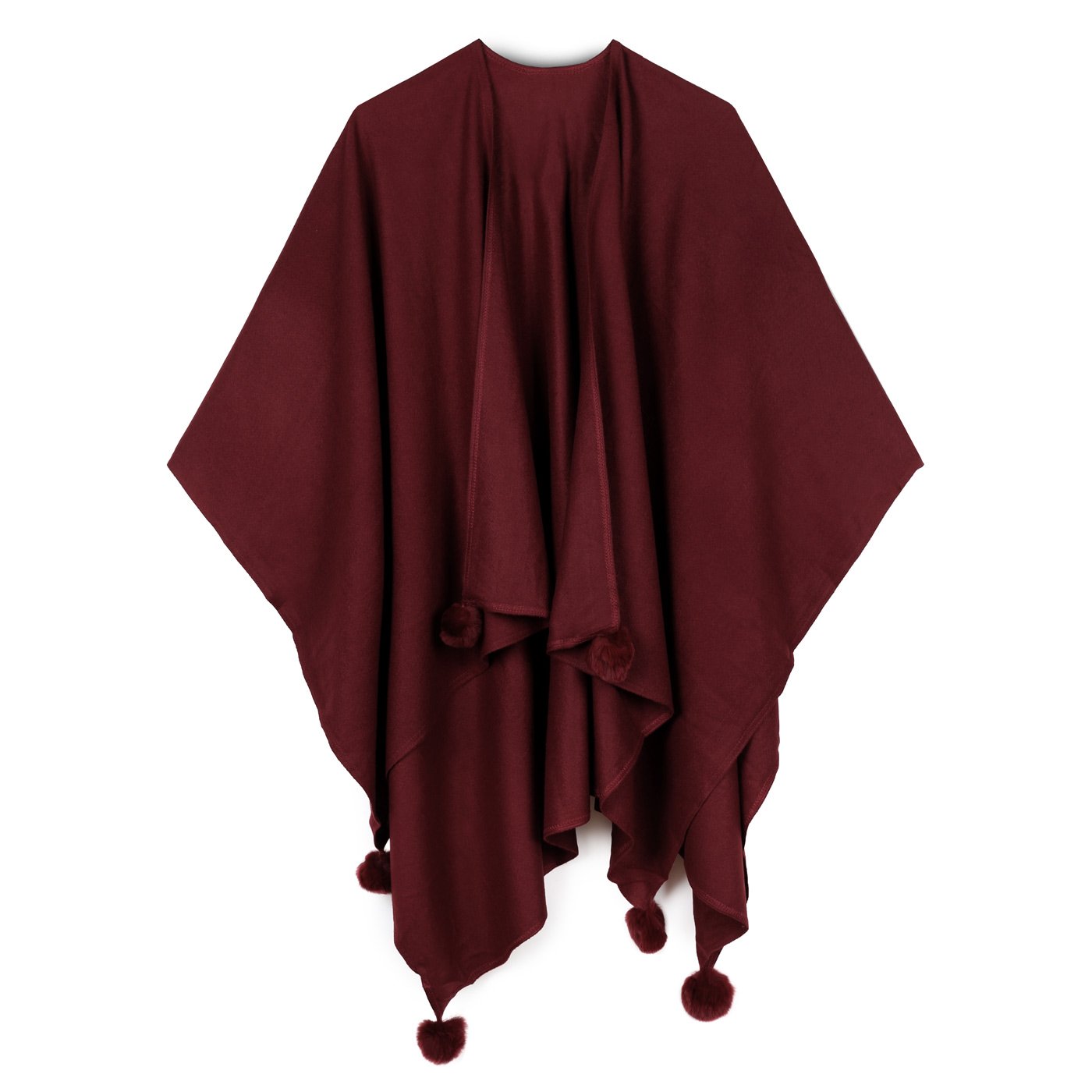 Pierre Cardin - XWE.poncho.pom.bordo