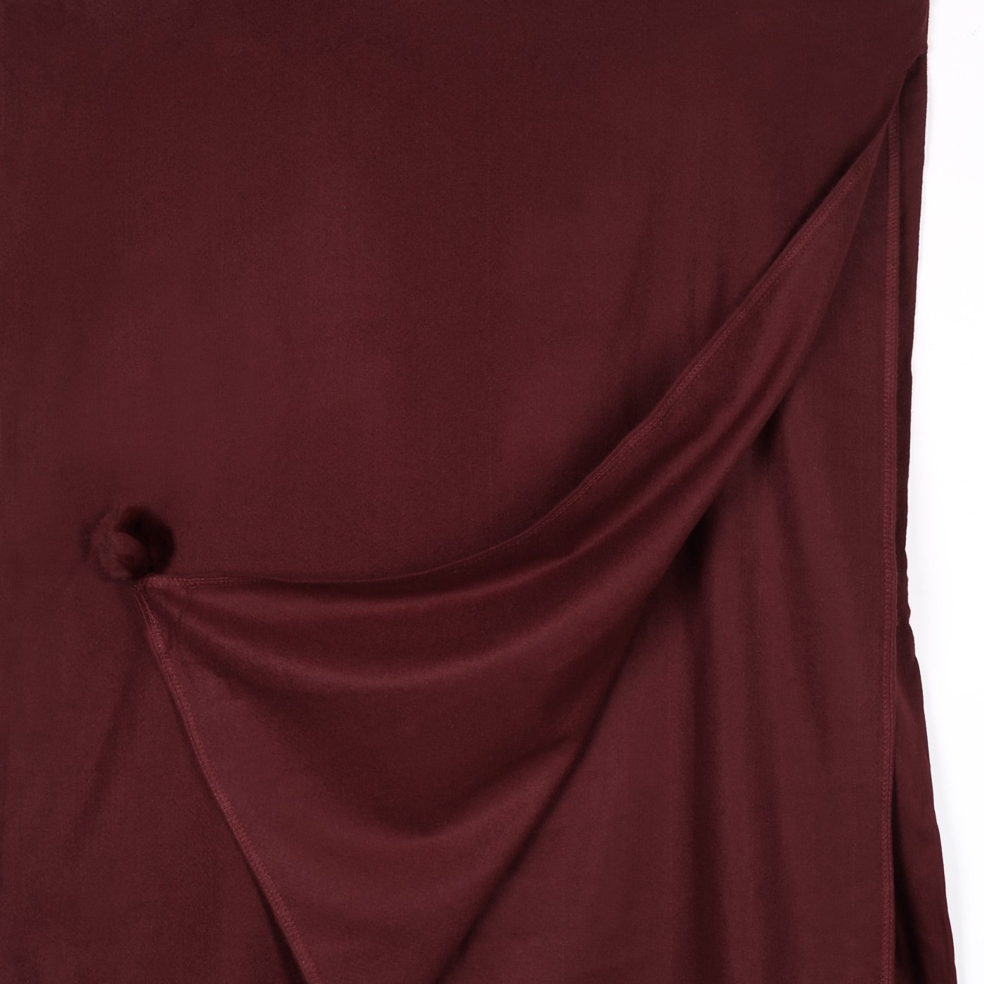 Pierre Cardin - XWE.poncho.pom.bordo