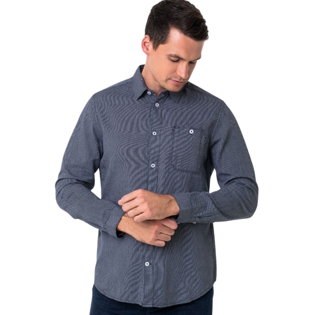 Tom Tailor Long Sleeve Shirt Blue Print