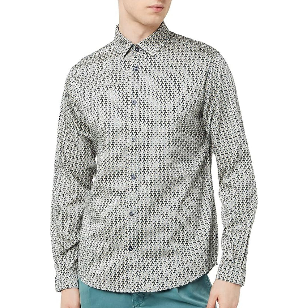 Tom Tailor Long Sleeve Shirt Green Print