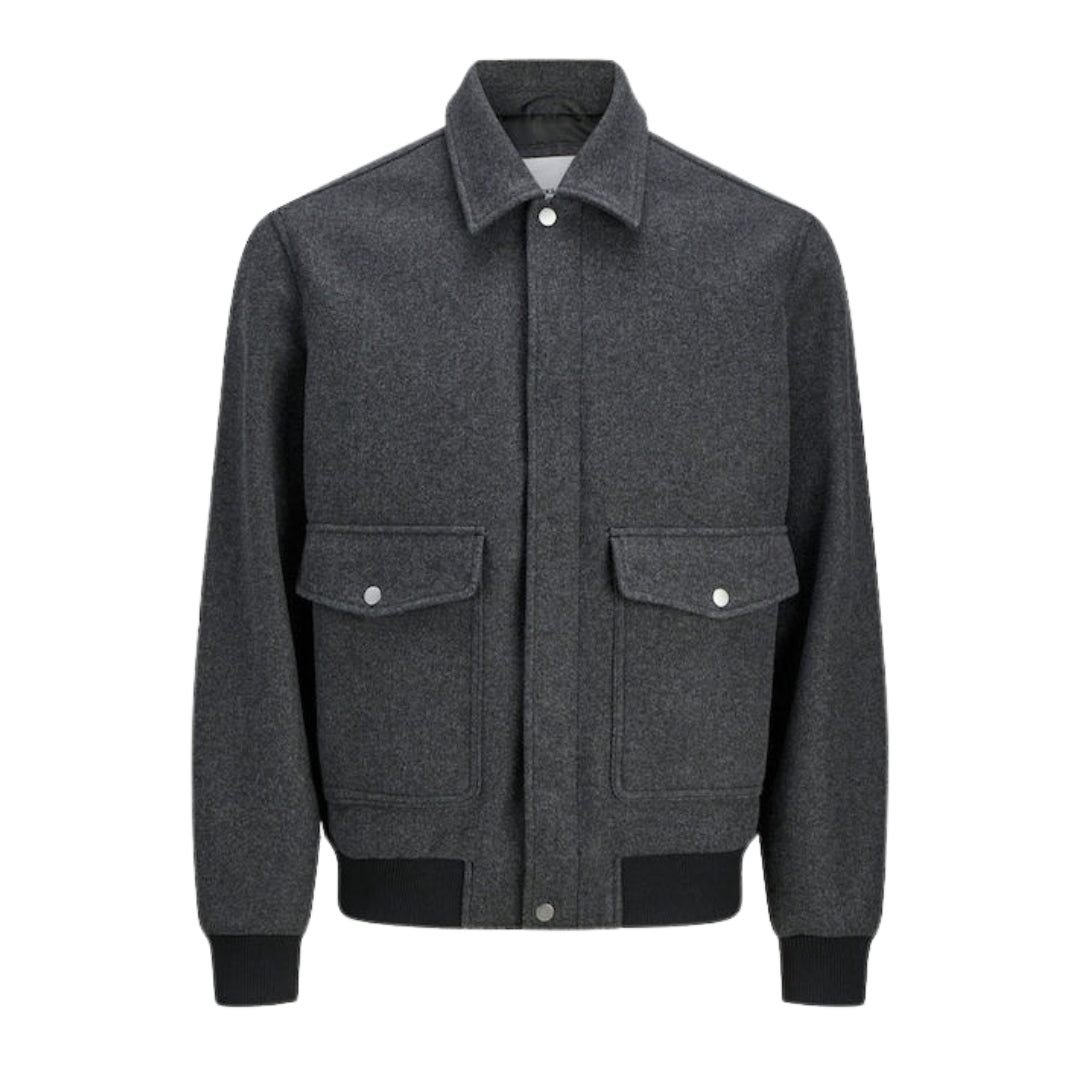 Jack & Jones Men's Shane Short Bomber Jacket | Black