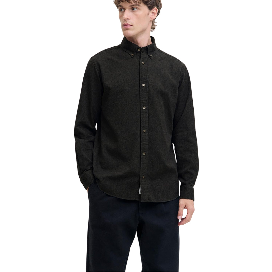 Jack & Jones +FIT Barkley Flannel Shirt | Black