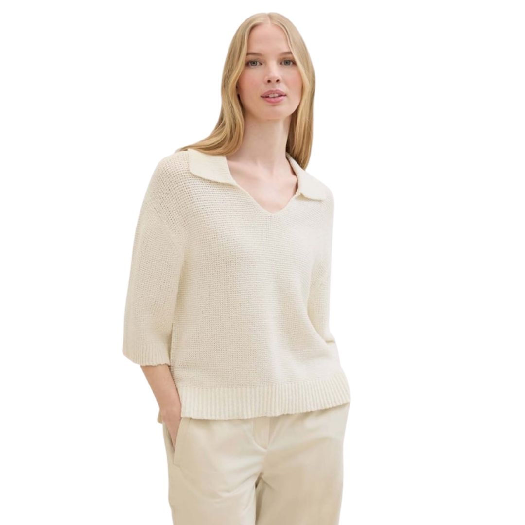 Tom Tailor White Pullover