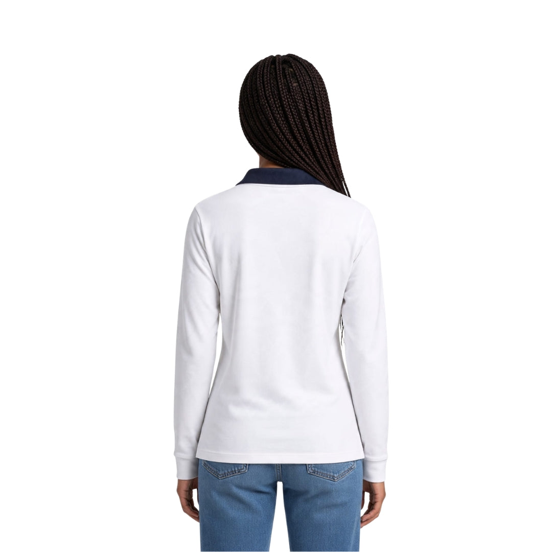U.S. Polo Assn. Women's Long Sleeve Polo Shirt | White