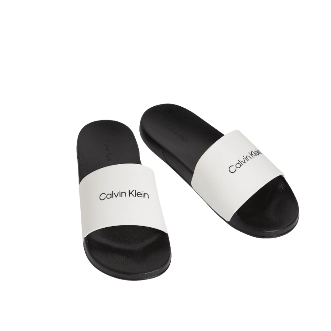 Calvin Klein White Slides