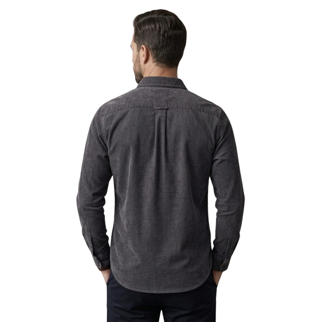 Jack & Jones Men's Corduroy Shirt | Grey