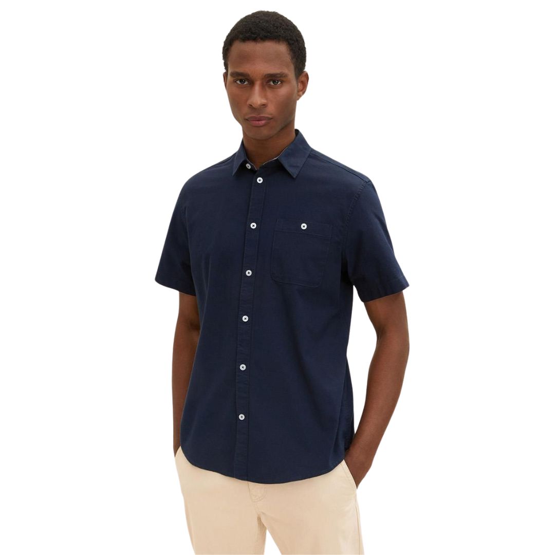 Tom Tailor Shirt Sleeve Shirt Blue