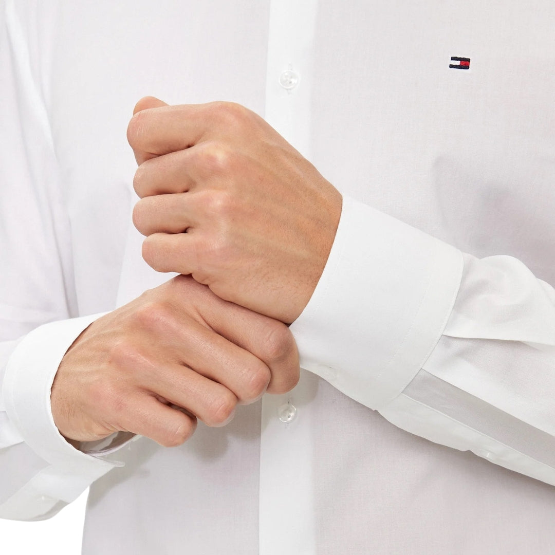 Tommy Hilfiger Men White Poplin Shirt
