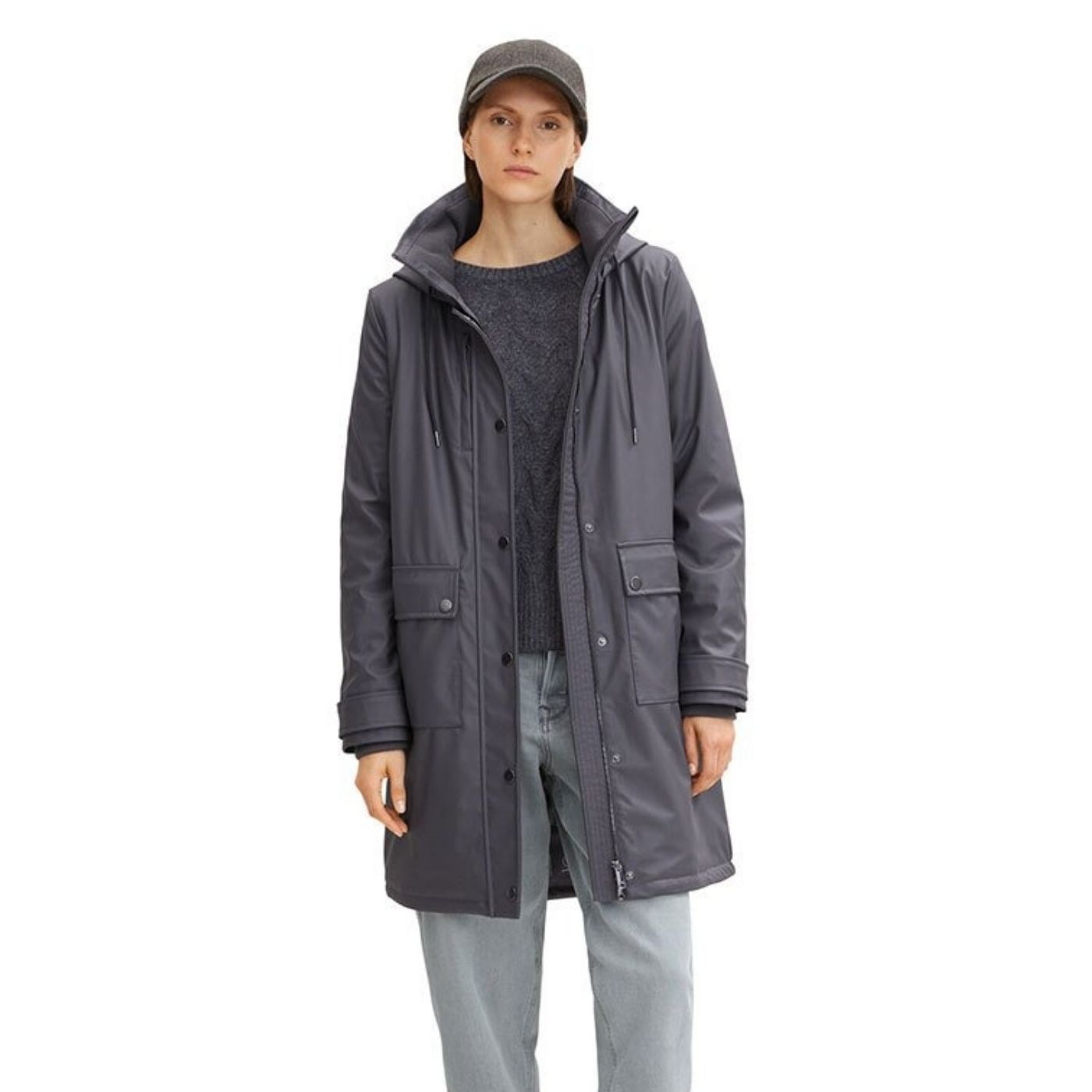 Tom Tailor Blue Rain Coat
