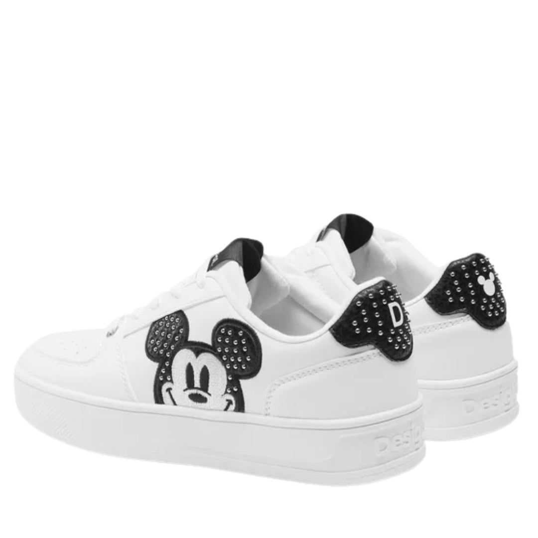 Desigual Mickey Mouse White Sneakers