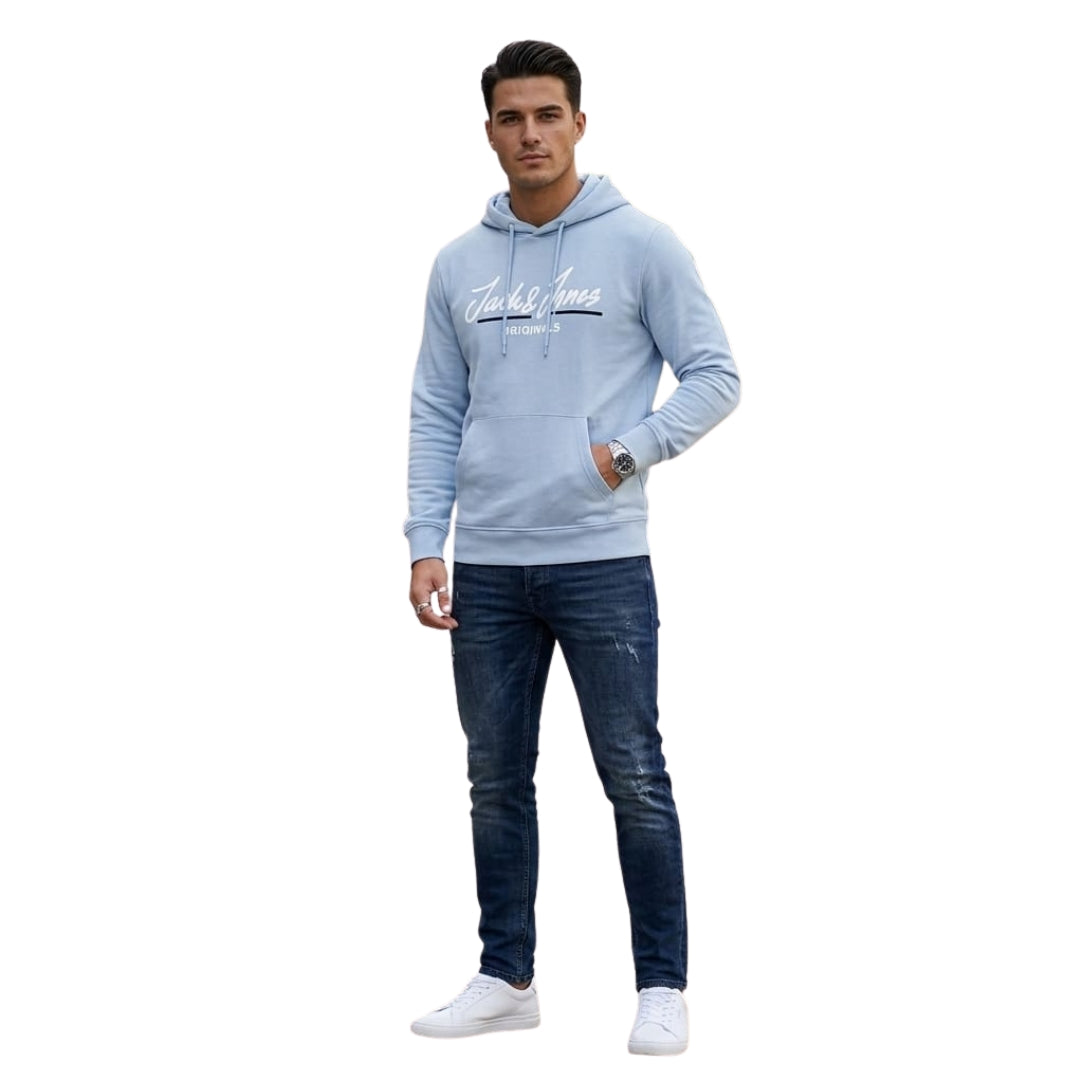 Jack & Jones Men's Hooded Sweater | Blue