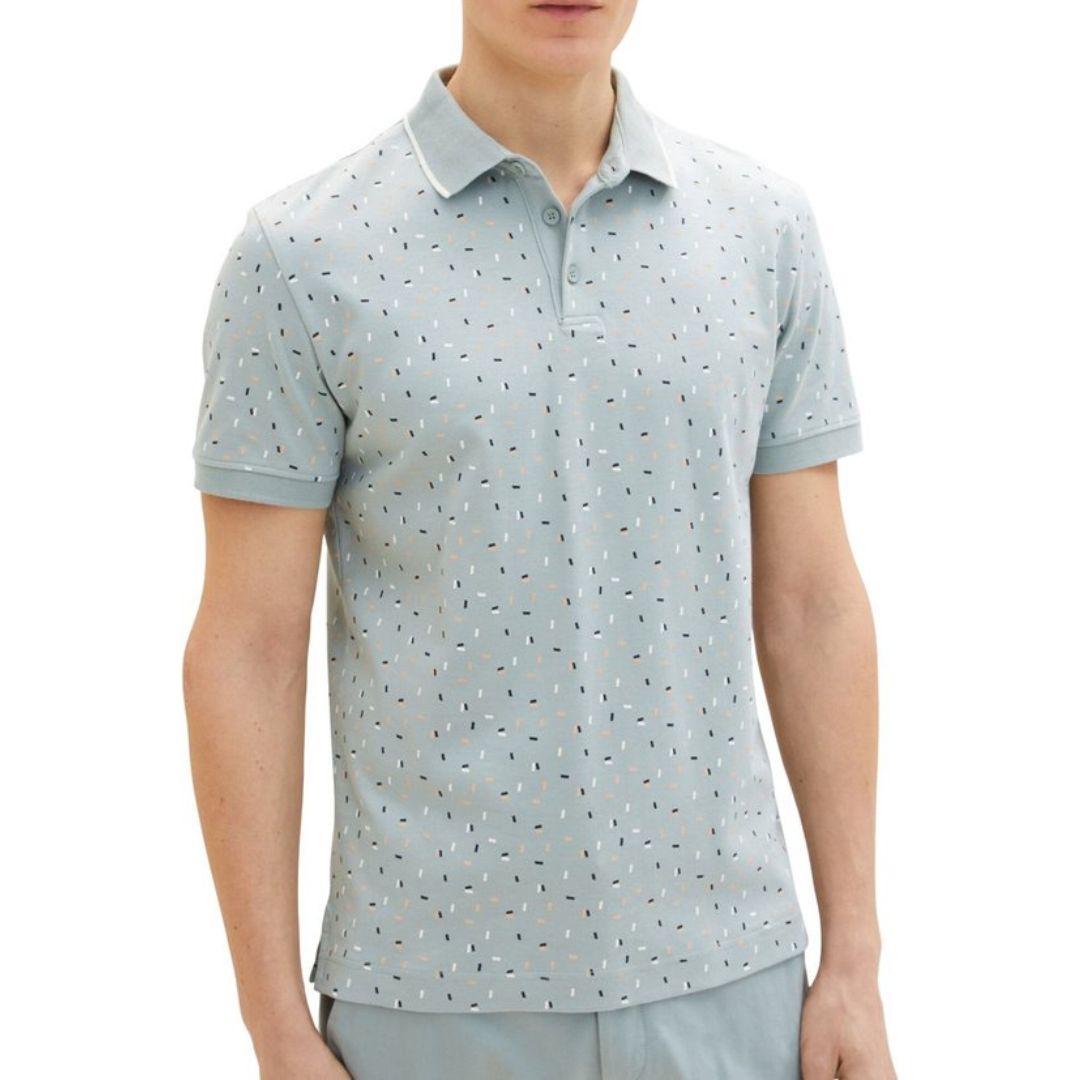 Tom Tailor Polo Shirt Green Print