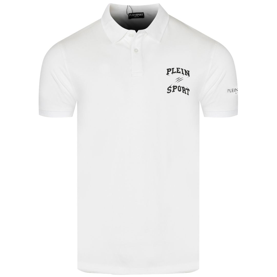 Plein Sport Swim Men White Polo Shirt