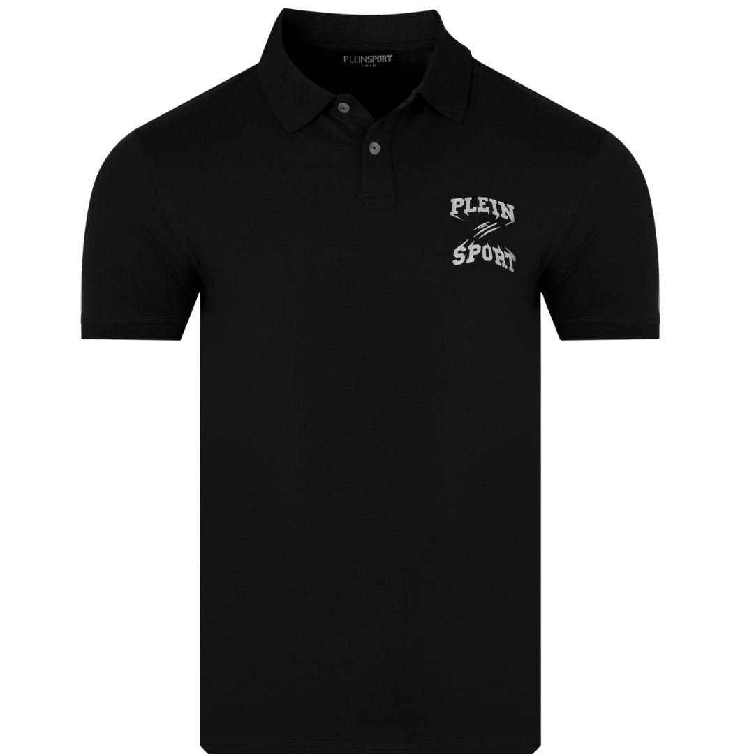Plein Sport Swim Men Black Polo Shirt