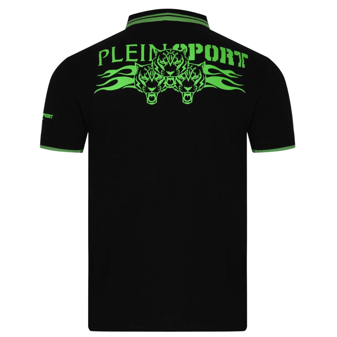 Plein Sport Swim Men Black Polo Shirt