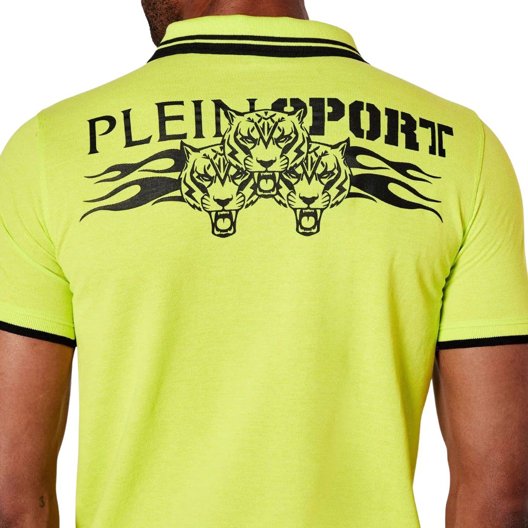 Plein Sport Swim Men Green Polo Shirt