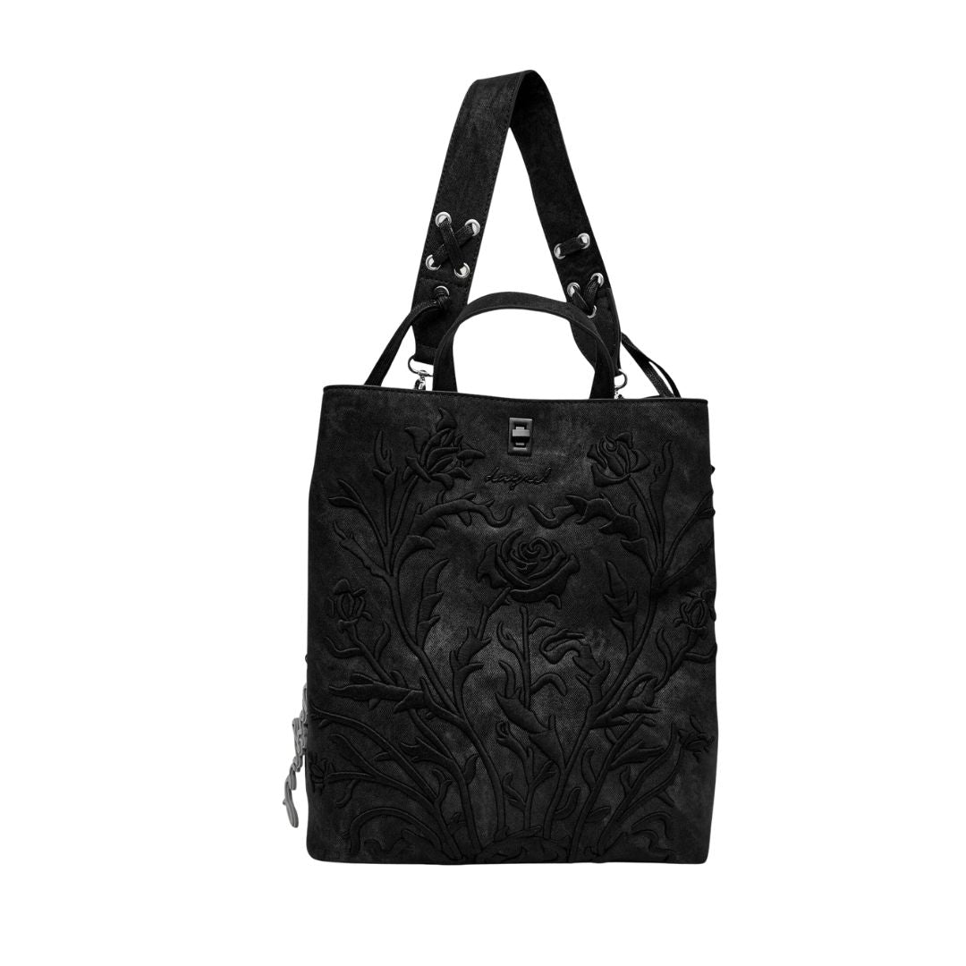 Desigual Back Romeo Floral Total Black Sumy Backpack