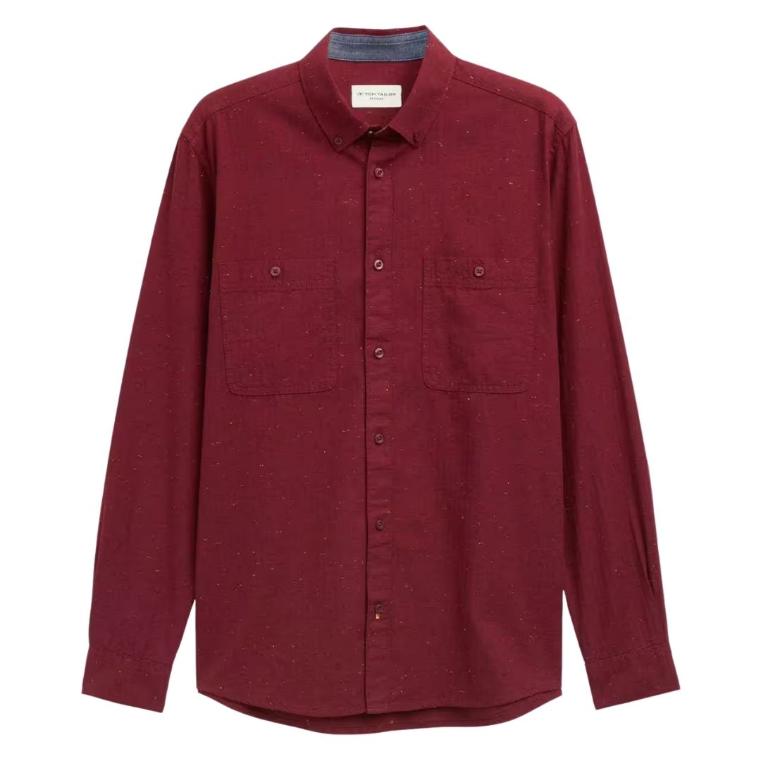 Tom Tailor Men Red Shirt