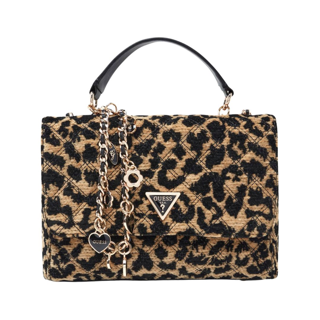 Guess Leopard Print Shoulder Bag