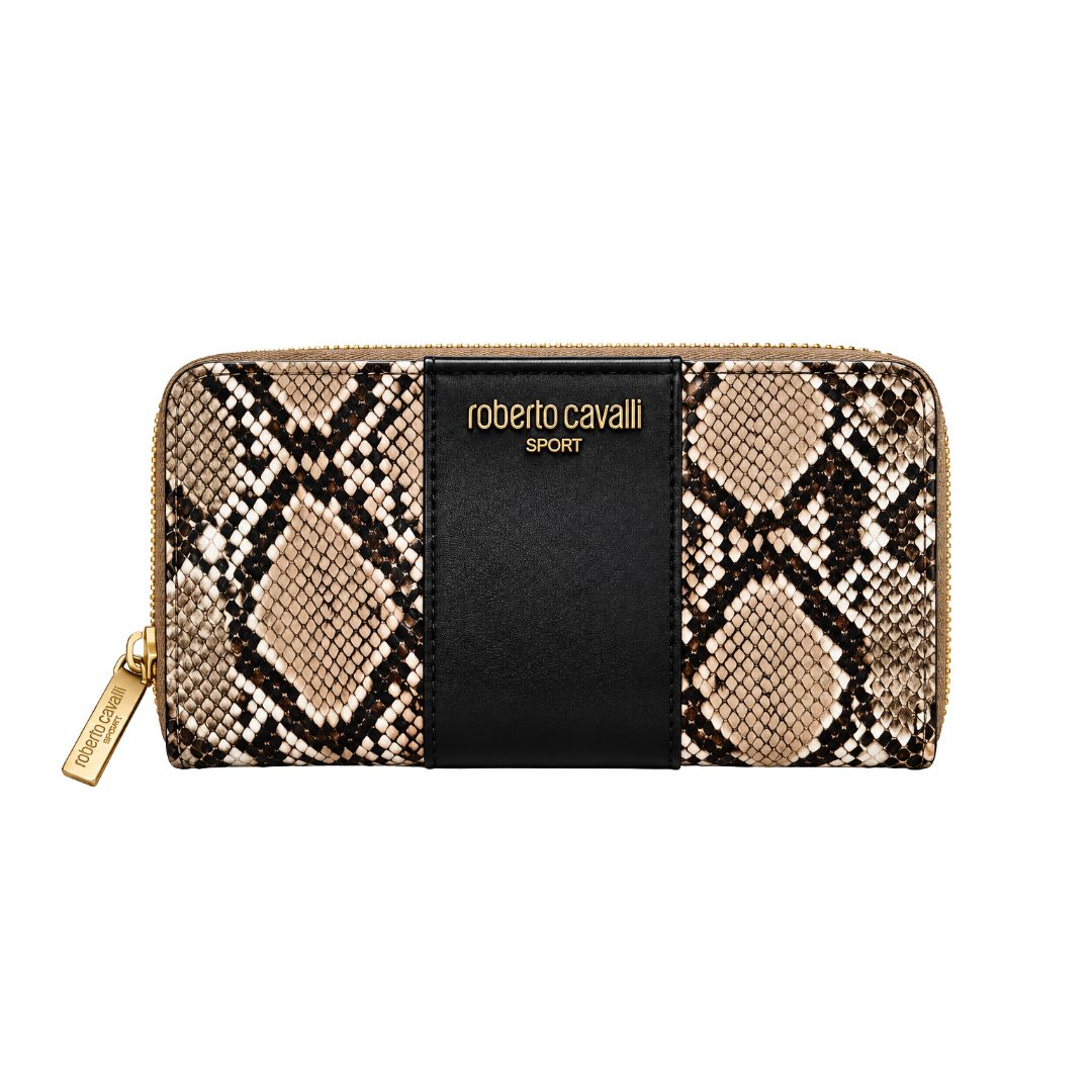 Roberto Cavalli Sport Wallet | Brown Patterned
