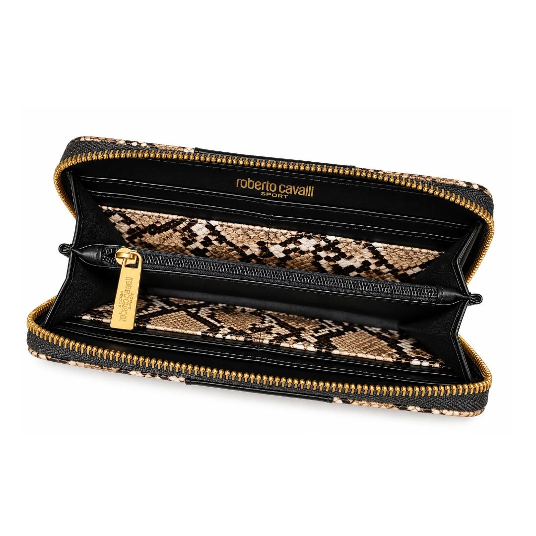 Roberto Cavalli Sport Wallet | Brown Patterned