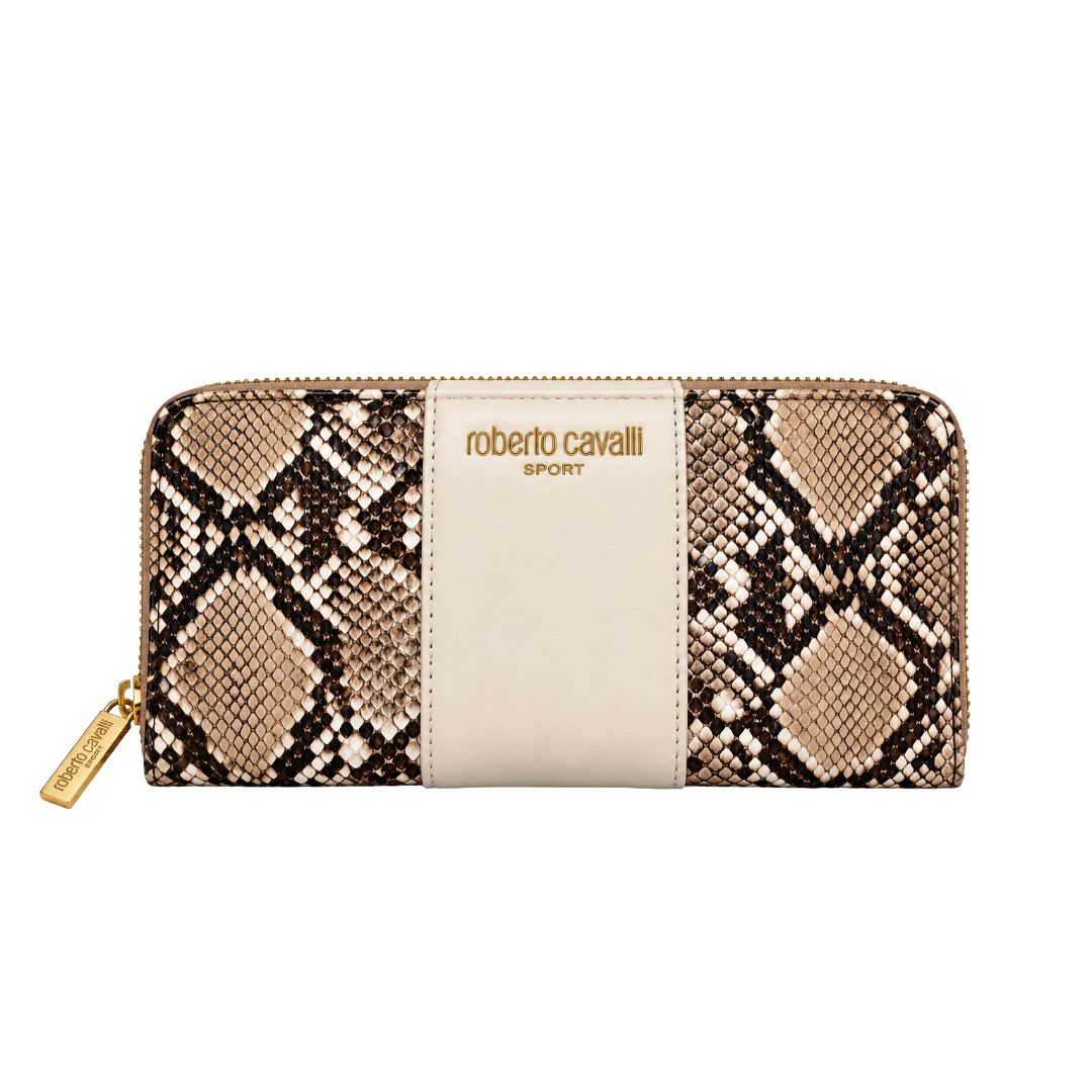 Roberto Cavalli Sport Wallet | Brown Patterned