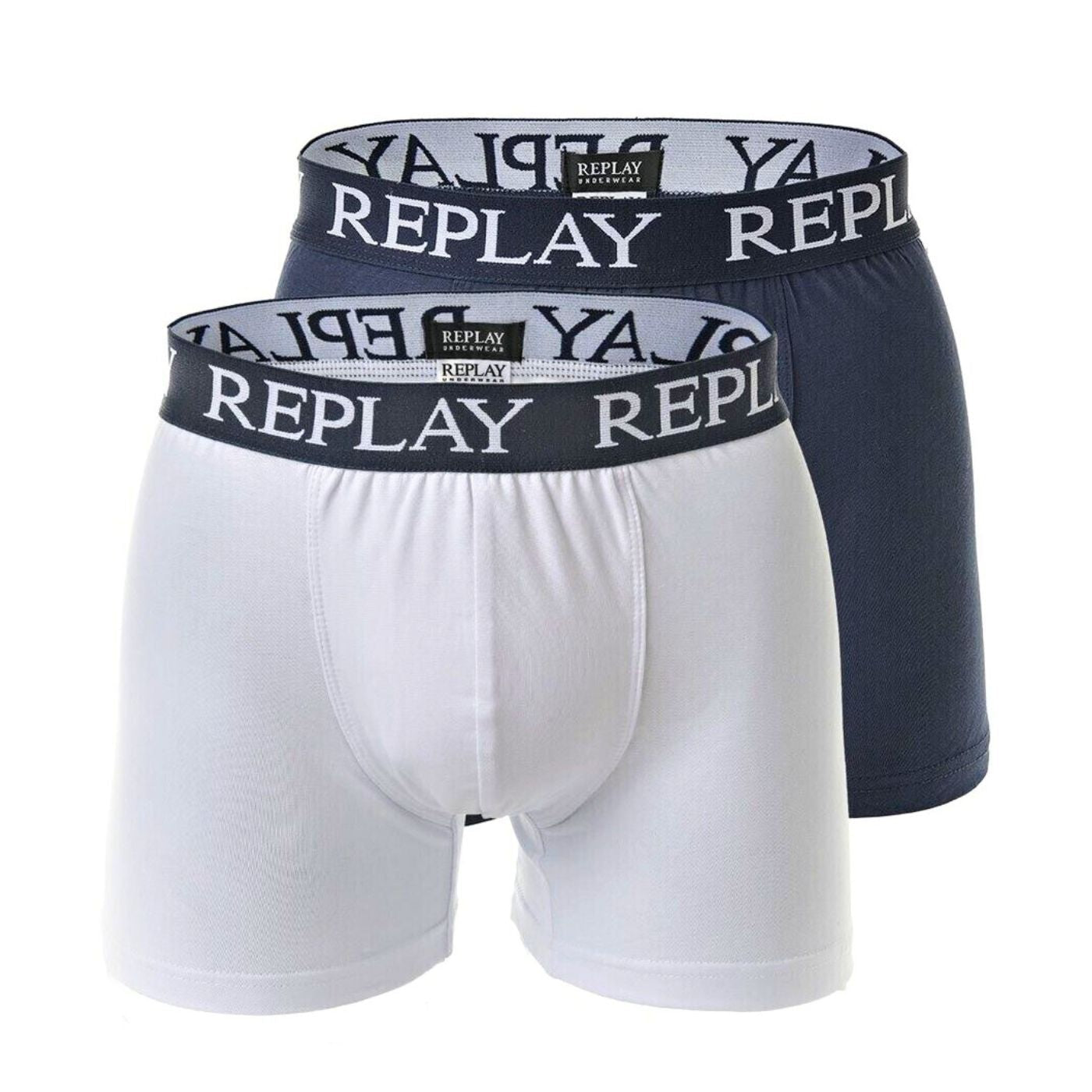 REPLAY Boxer Set 2pc White and Blue