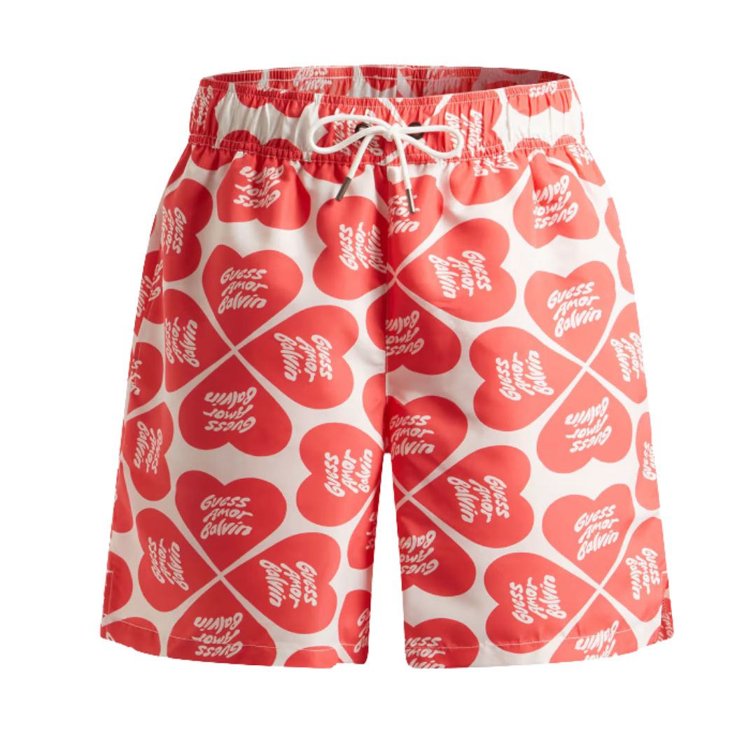 Guess Red Heart Swimshorts