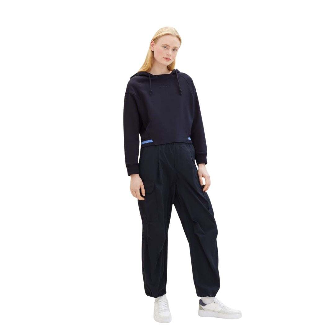 Tom Tailor Black Cargo Style Trousers