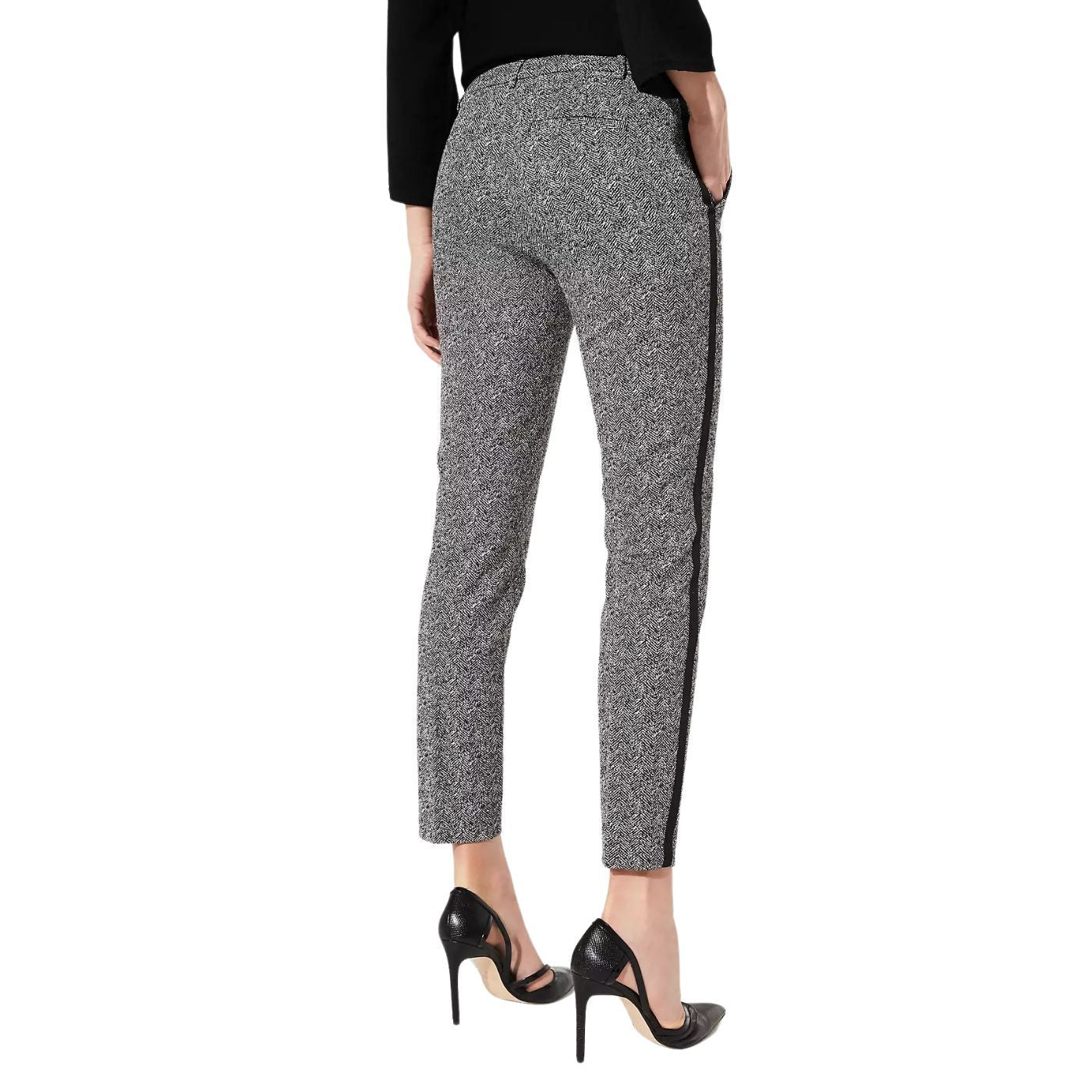 s.Oliver Comma Trousers | Black-White