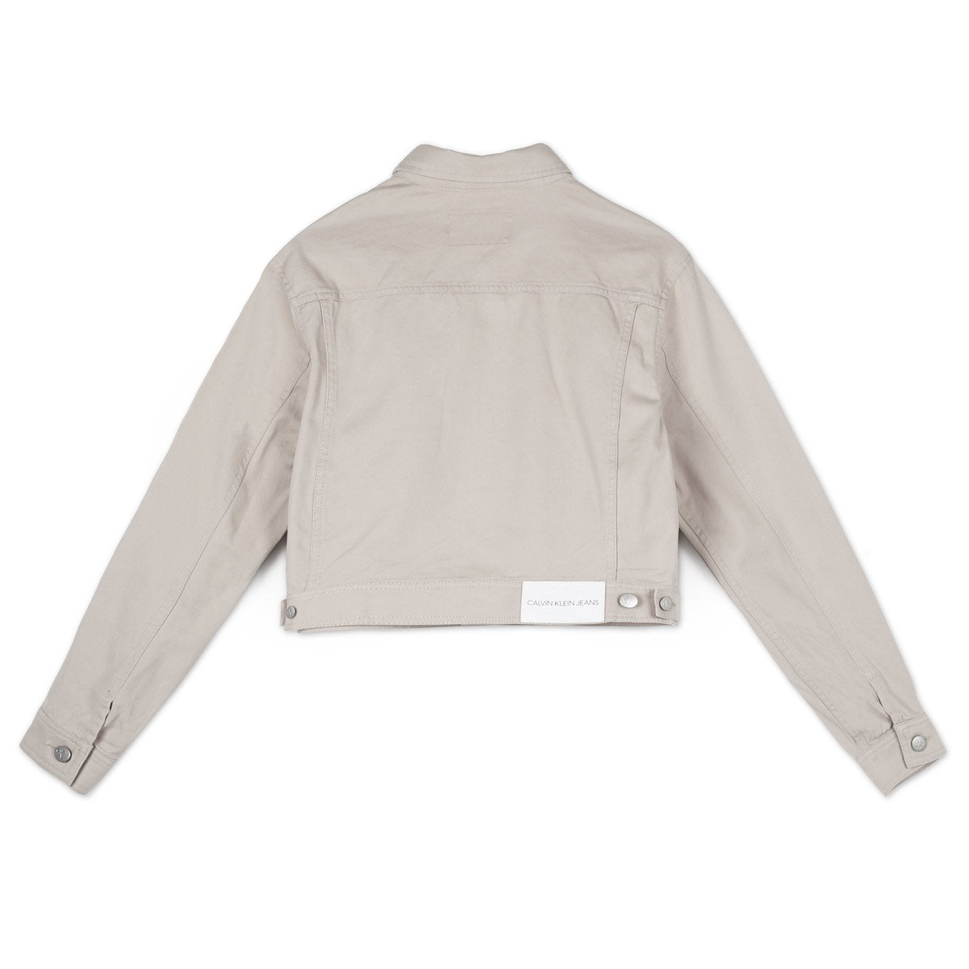 Calvin Klein Crop Denim Jacket | Beige