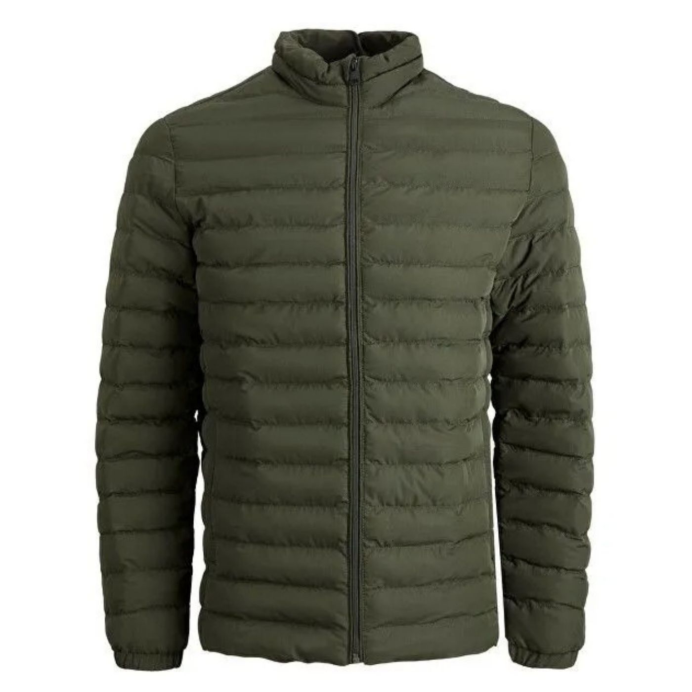 Jack & Jones Recycle Puffer Collar Coat | Khaki