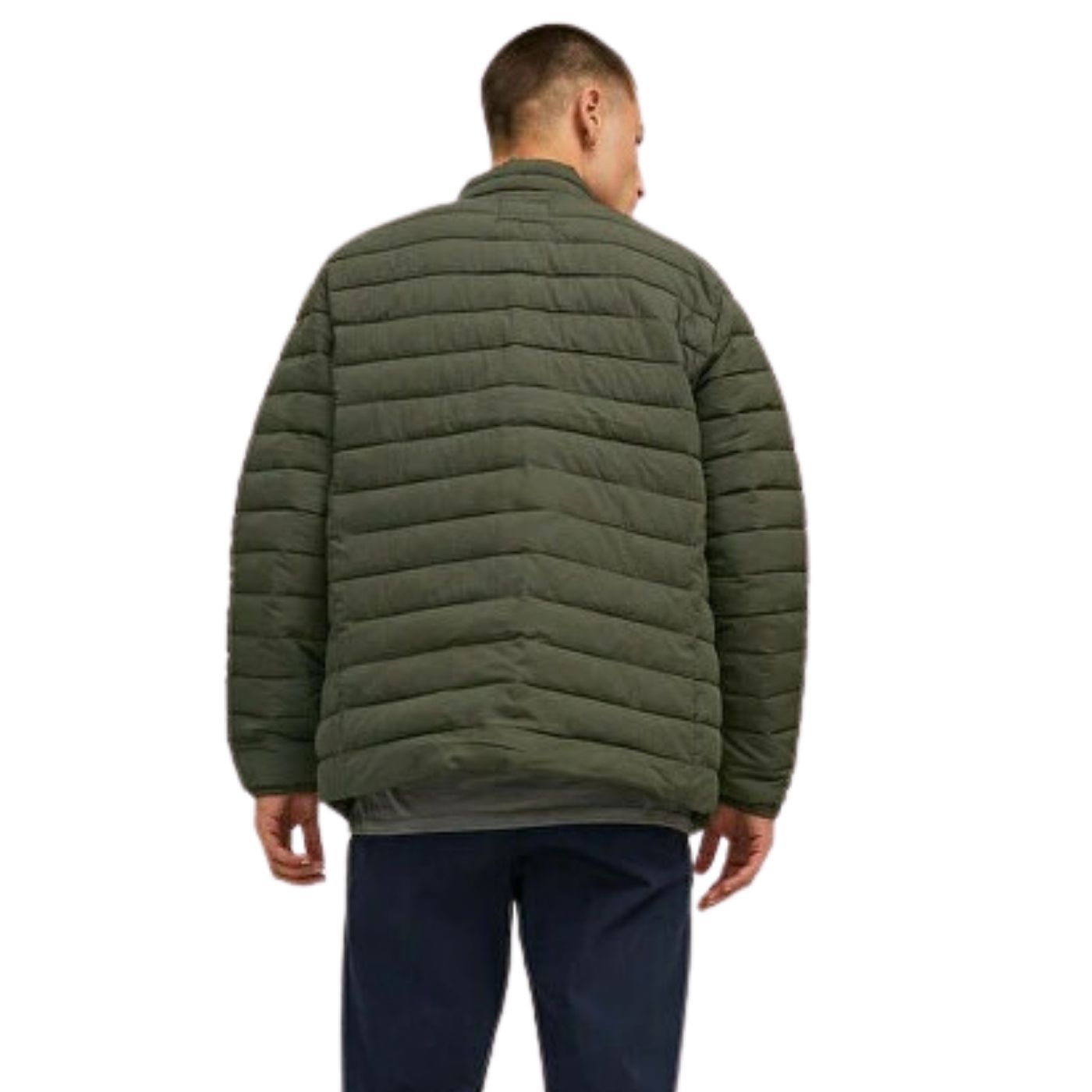 Jack & Jones Recycle Puffer Collar Coat | Khaki