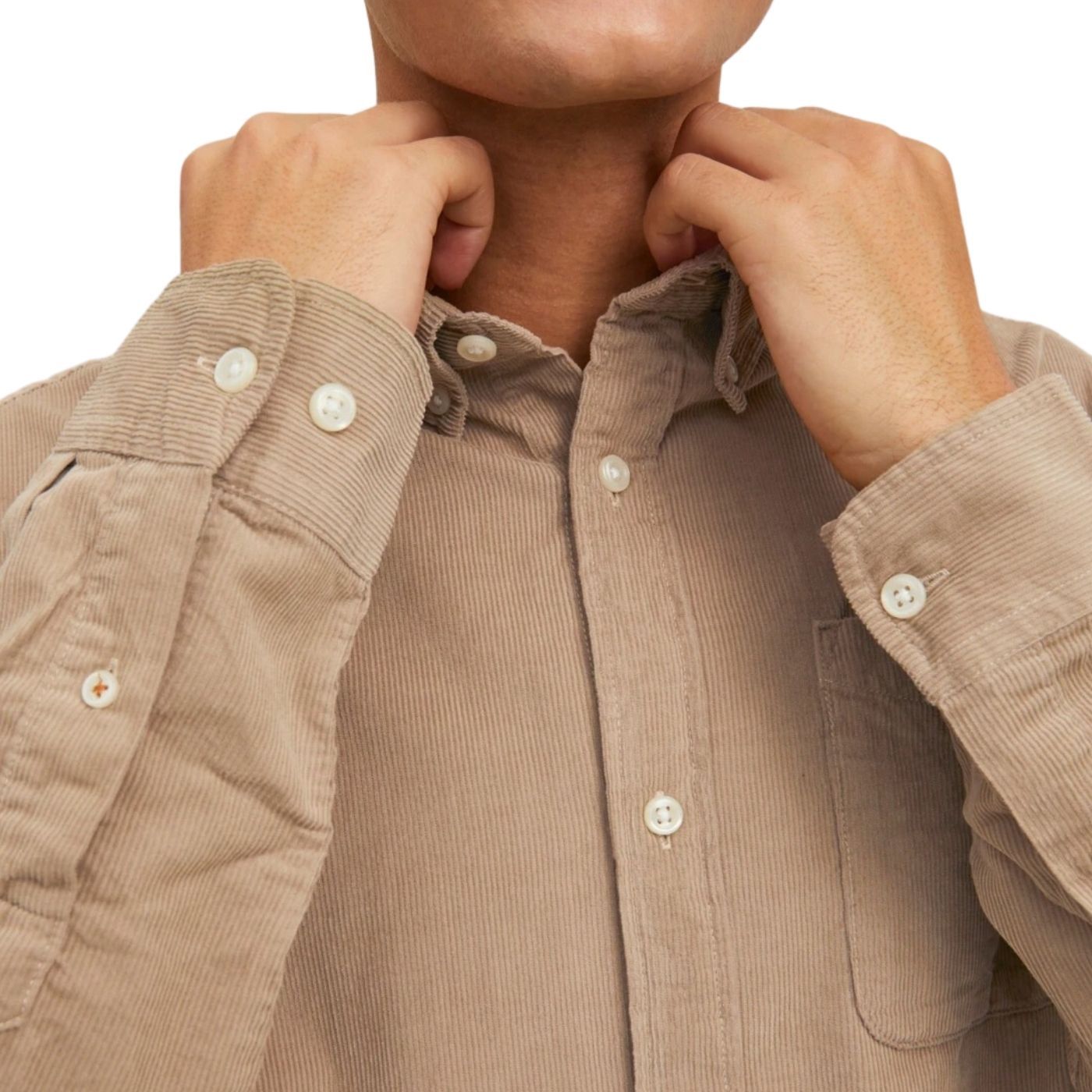 Jack & Jones Long Sleeve Shirt | Beige