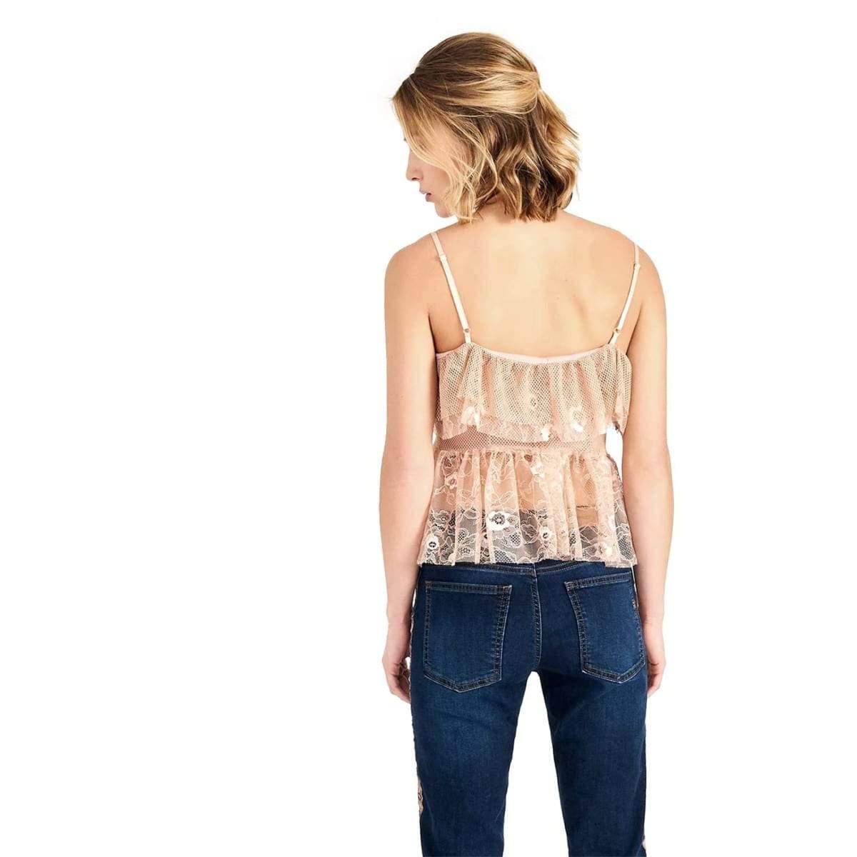 Rinascimento Lace Top | Powder