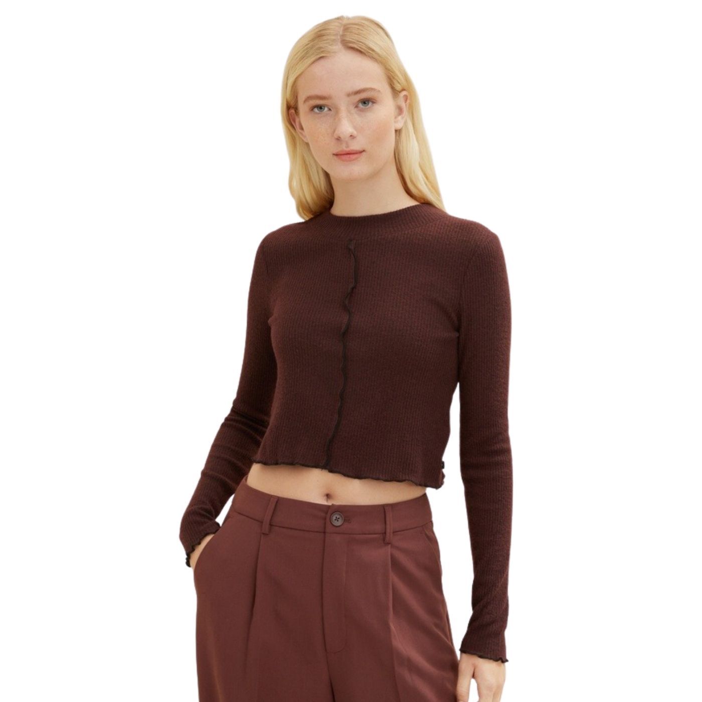 Tom Tailor Long Sleeve Top | Bordeaux