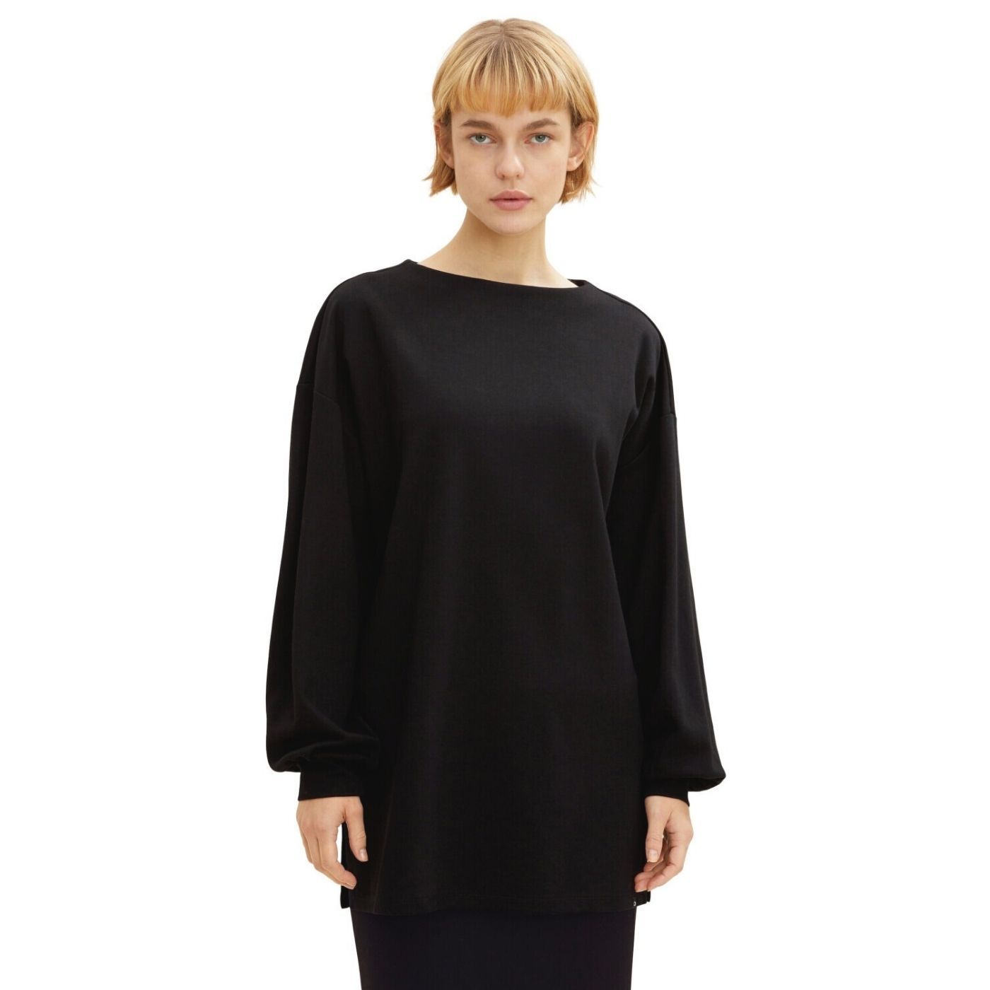 Tom Tailor Long Sleeve Top | Black