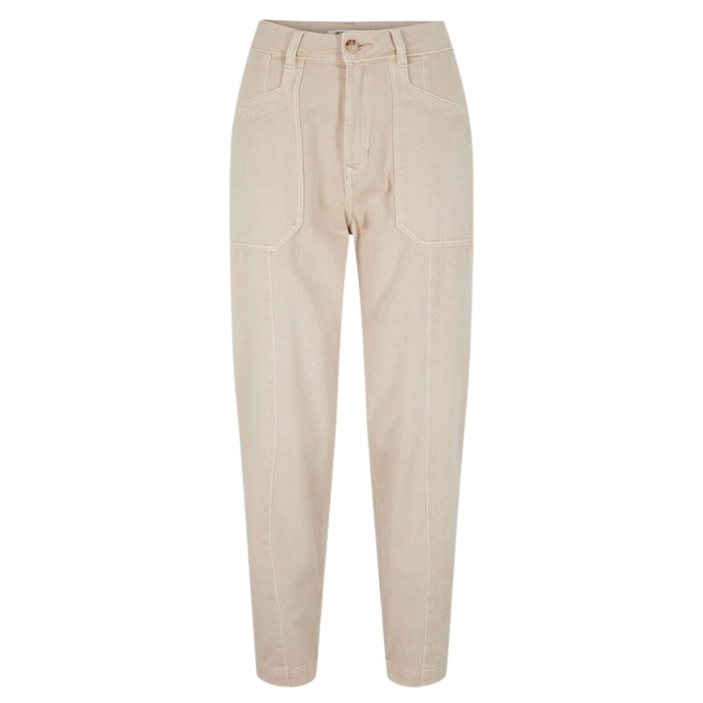 Tom Tailor Barrel Mom Fit Trousers | Beige