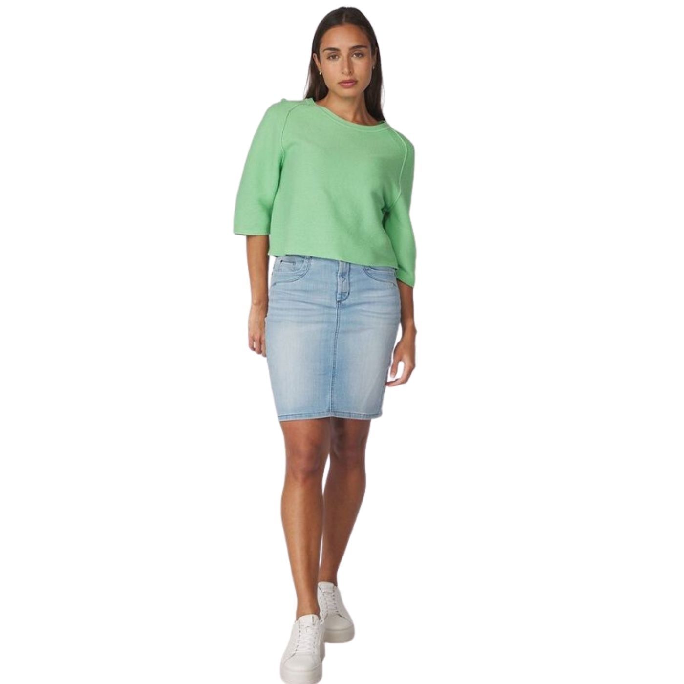 Tom Tailor 3/4 Knitted Pulover | Green