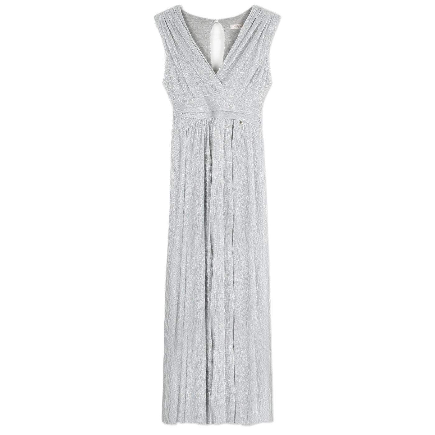 Rinascimento Sleeveless Maxi Dress | Silver