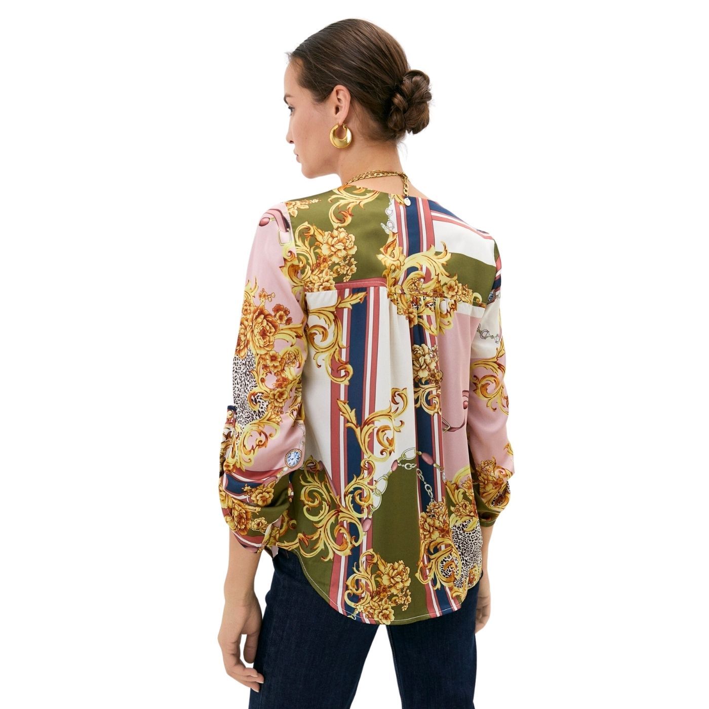 Rinascimento 3/4 Sleeve Blouse | Multicolor