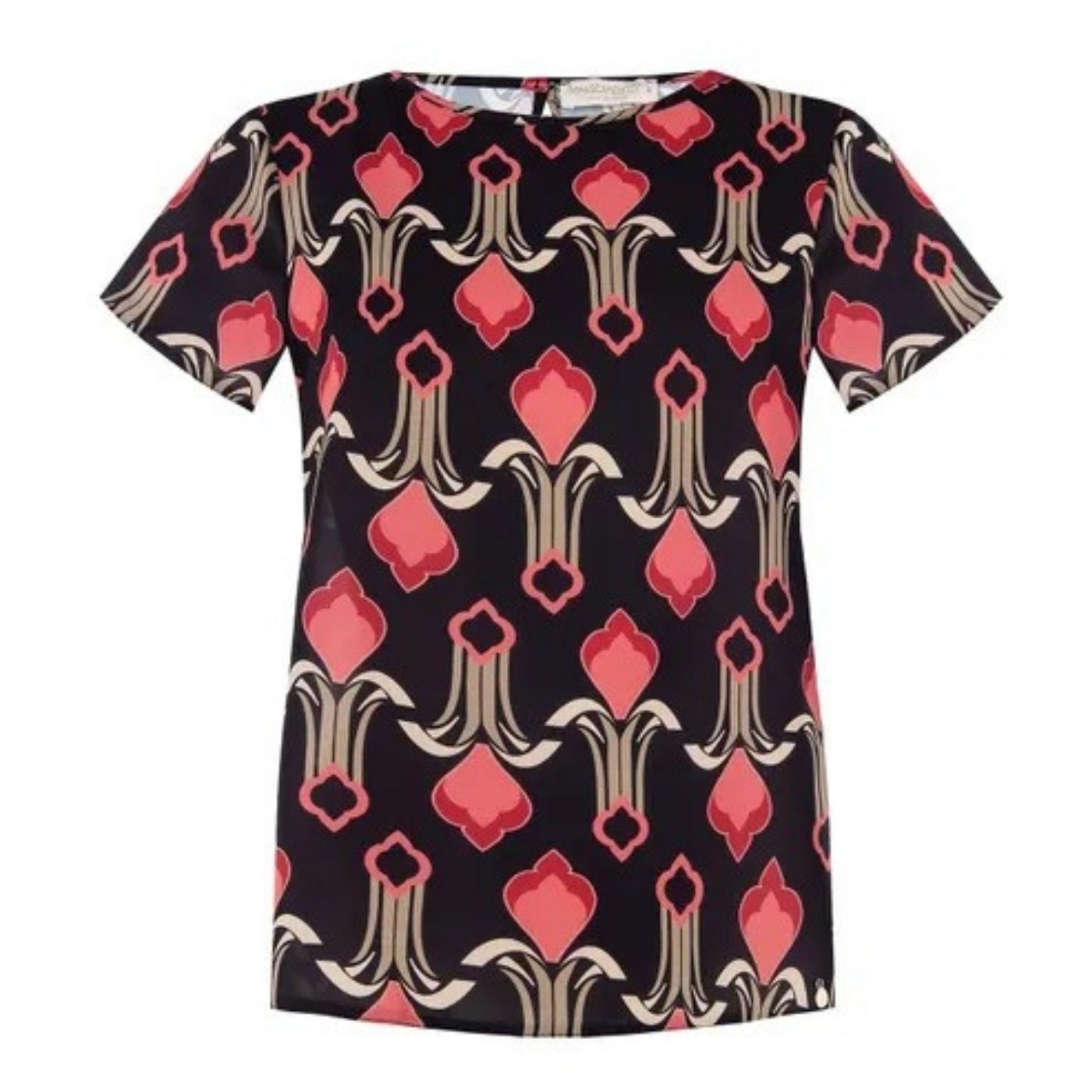 Rinascimento Short Sleeve Blouse | Black