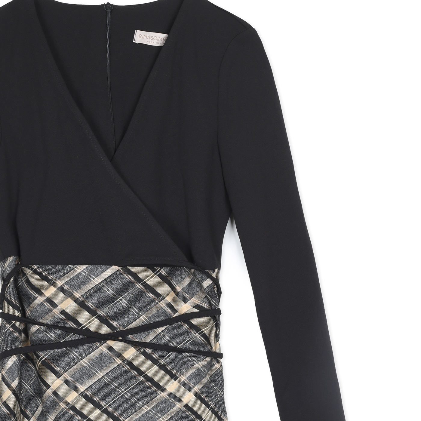 Rinascimento Long Sleeve Dress | Black Print