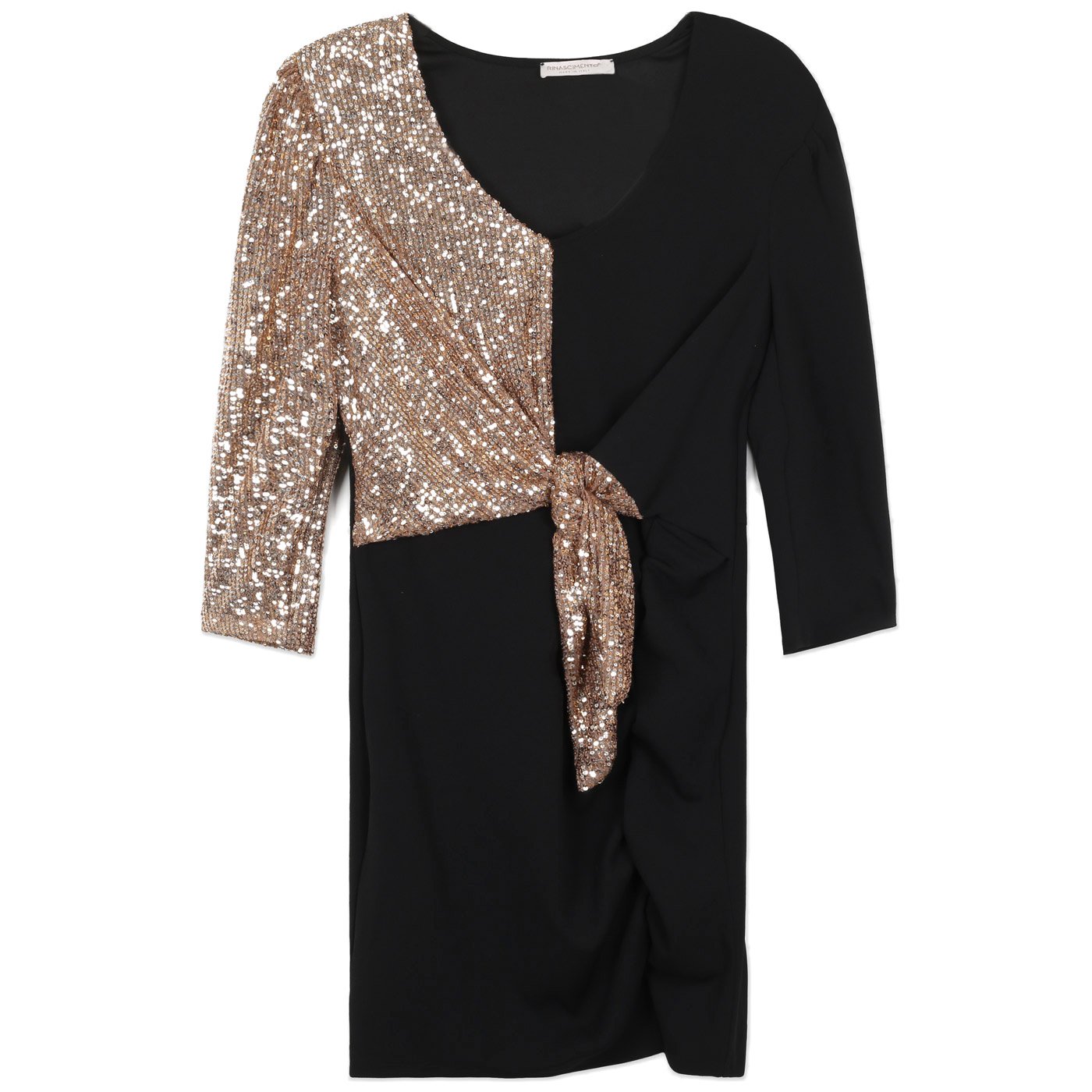 Rinascimento Sequin Dress | Black Gold