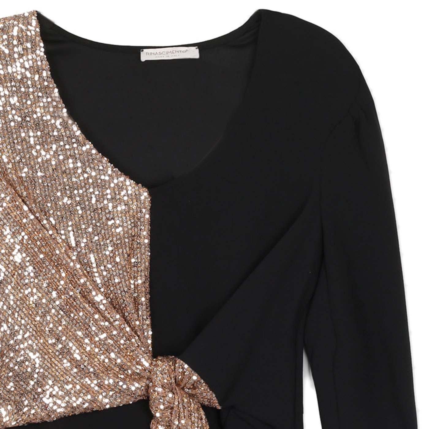 Rinascimento Sequin Dress | Black Gold