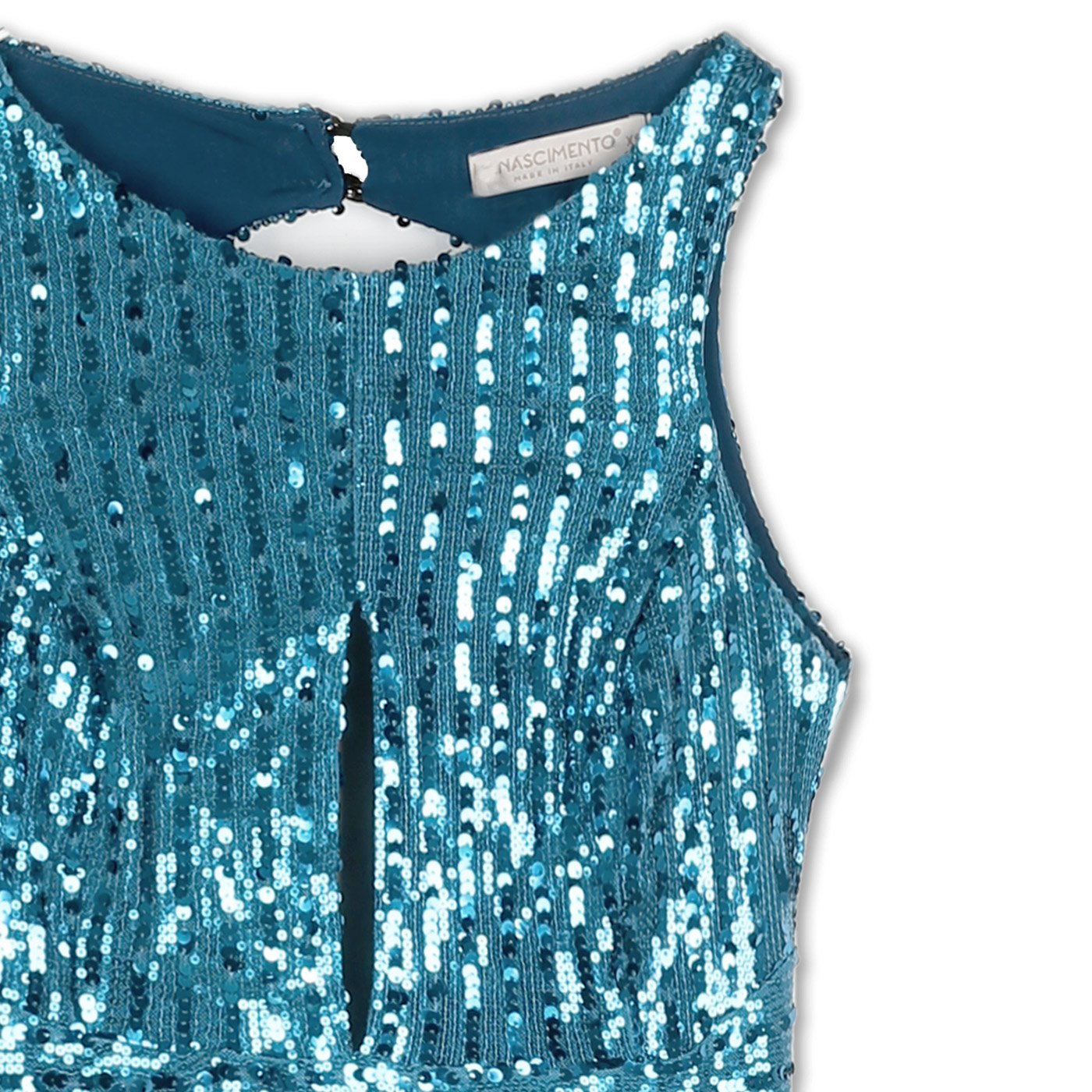 Rinascimento Sequin Maxi Dress | Blue