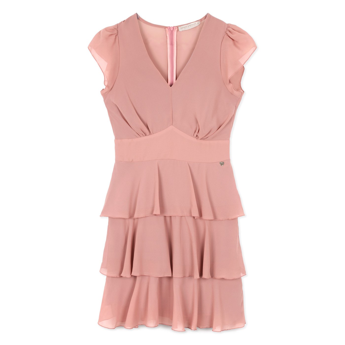 Rinascimento Short Sleeve Dress | Pink