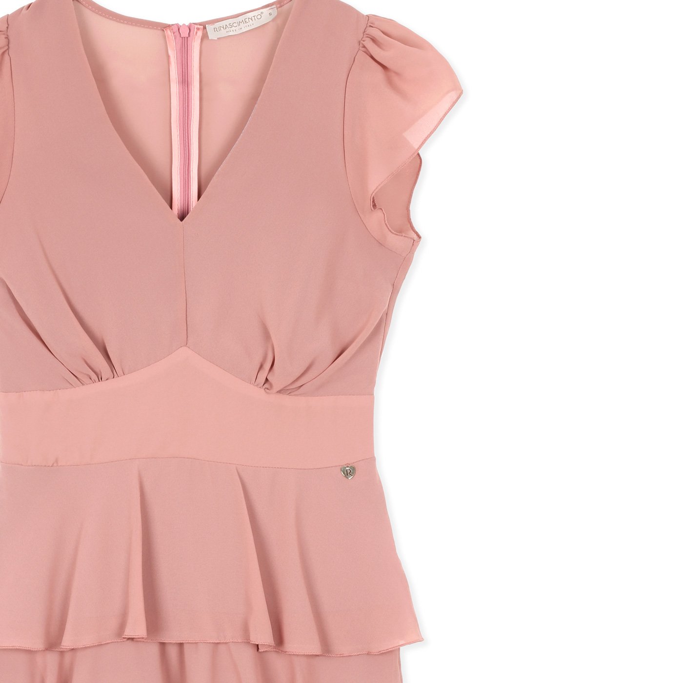 Rinascimento Short Sleeve Dress | Pink